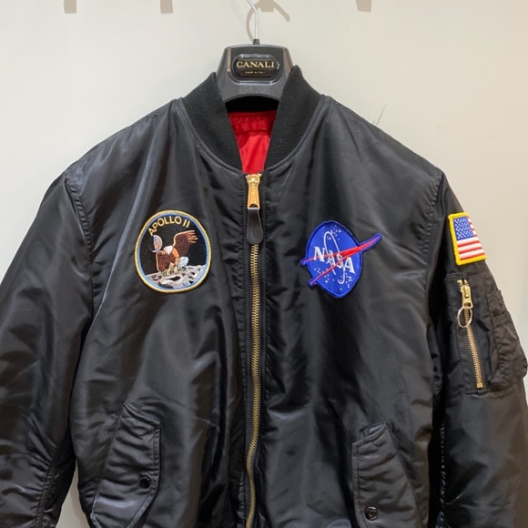 SOLD ALPHA Industries Men’s NASA Apollo MA-1 Bomber Jacket - Picture 2 of 8